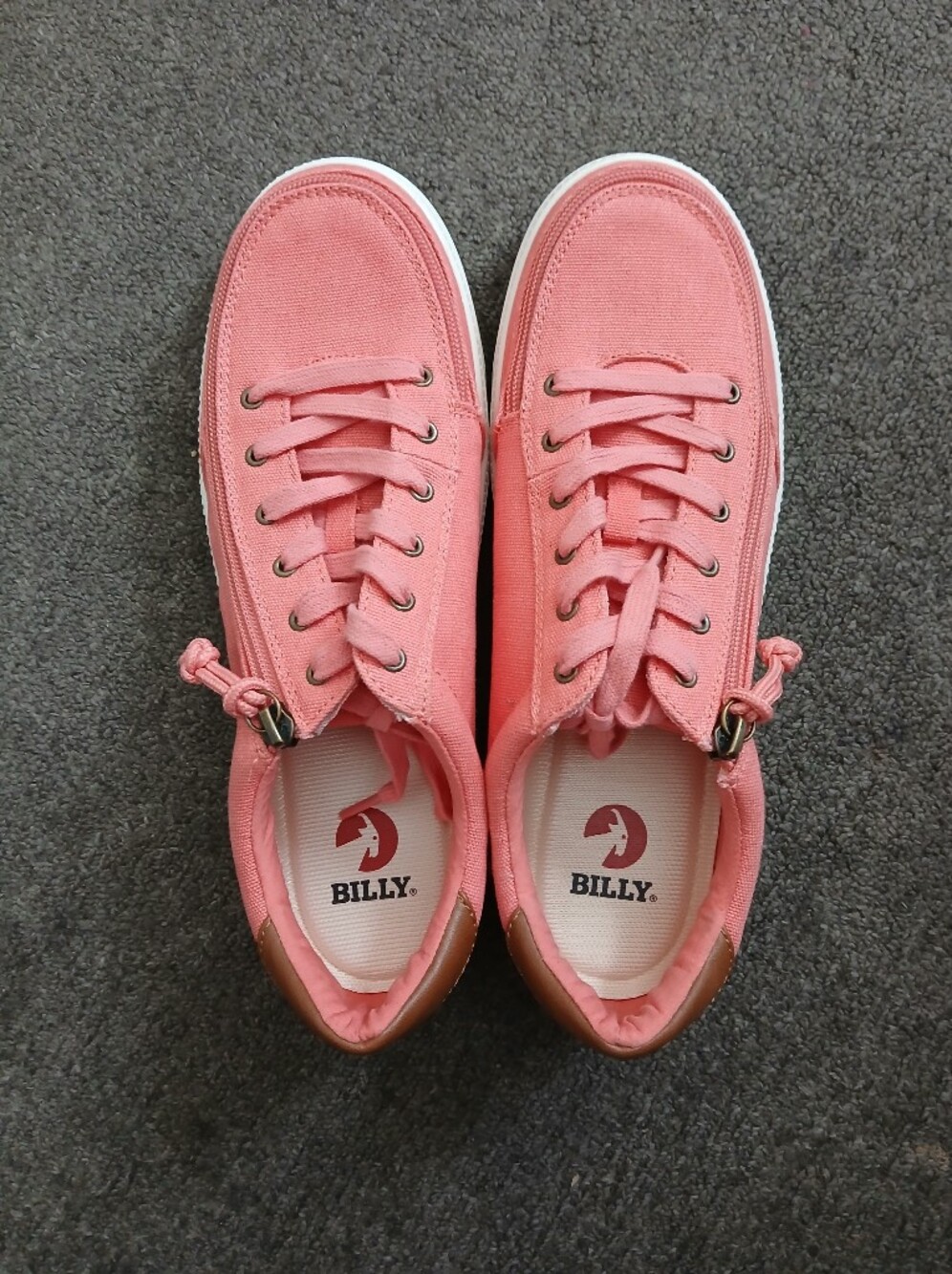 Billy Women's Coral Canvas Lace-Up Sneakers Size 10M